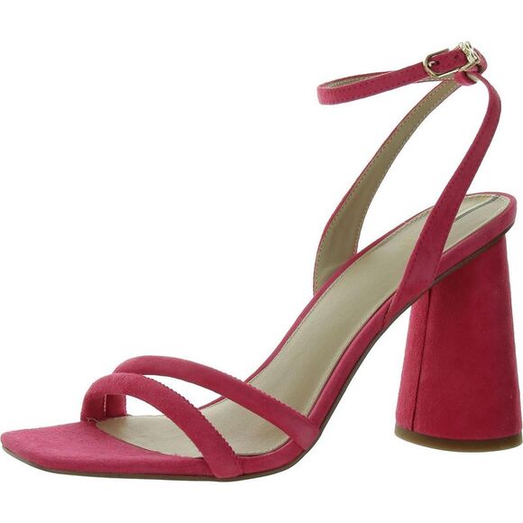 Sam Edelman Womens Kia Pink Suede Square Toe Block Heel Heels Shoes Used - Picture 1 of 6